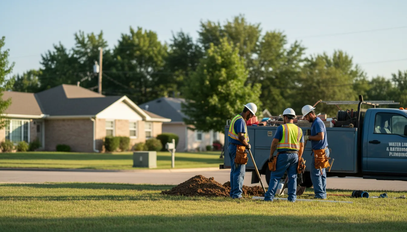 Residential water line and bathroom plumbing service in Adams, ND